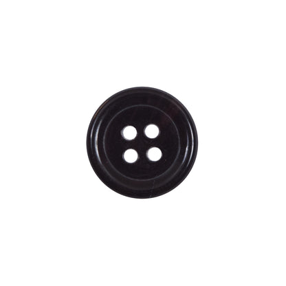 Dark Brown 4-Hole Plastic Button - 24L/15mm