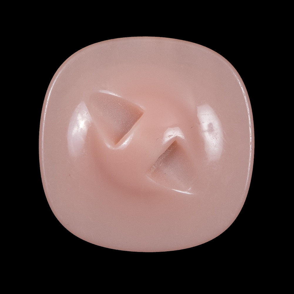 Shiny Peach Plastic Self Shank Button - 45L/29mm Detail