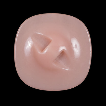 Shiny Peach Plastic Self Shank Button - 45L/29mm Detail