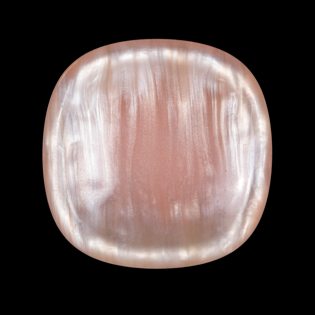 Shiny Peach Plastic Self Shank Button - 45L/29mm