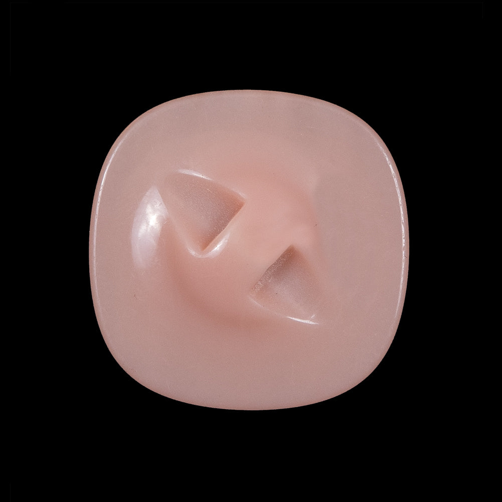 Shiny Peach Plastic Self Shank Button - 40L/25.5mm Detail