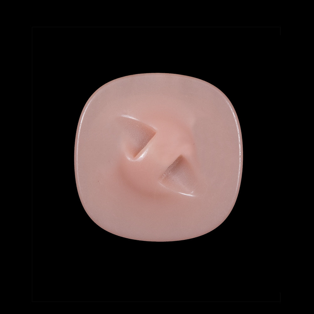 Shiny Peach Plastic Self Shank Button - 36L/23mm Detail