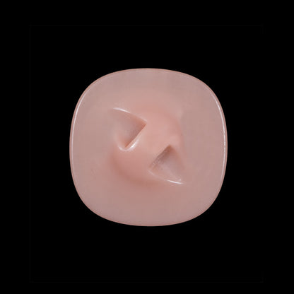 Shiny Peach Plastic Self Shank Button - 36L/23mm Detail