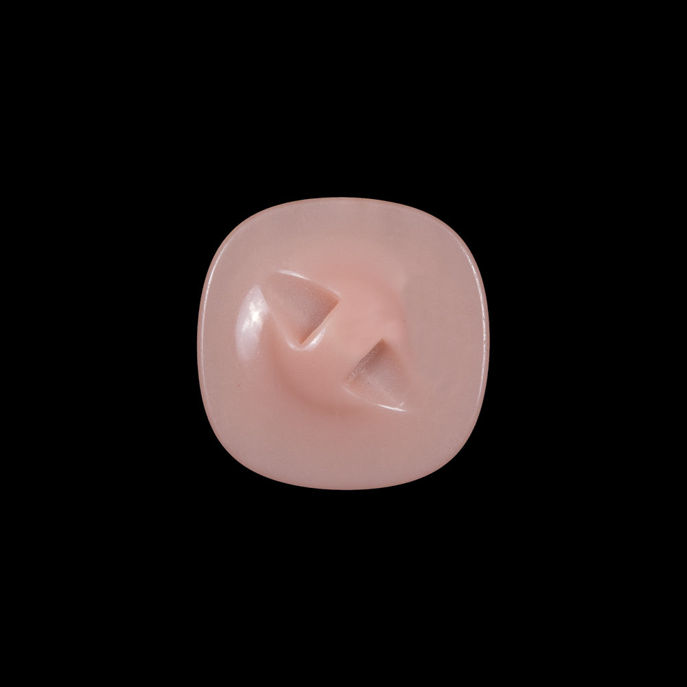 Shiny Peach Plastic Self Shank Button - 32L/20mm Detail