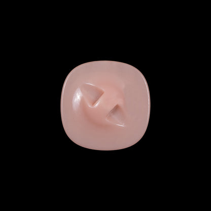 Shiny Peach Plastic Self Shank Button - 32L/20mm Detail
