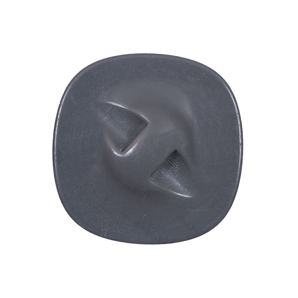 Shiny Charcoal Plastic Self Shank Button - 40L/25.5mm Detail