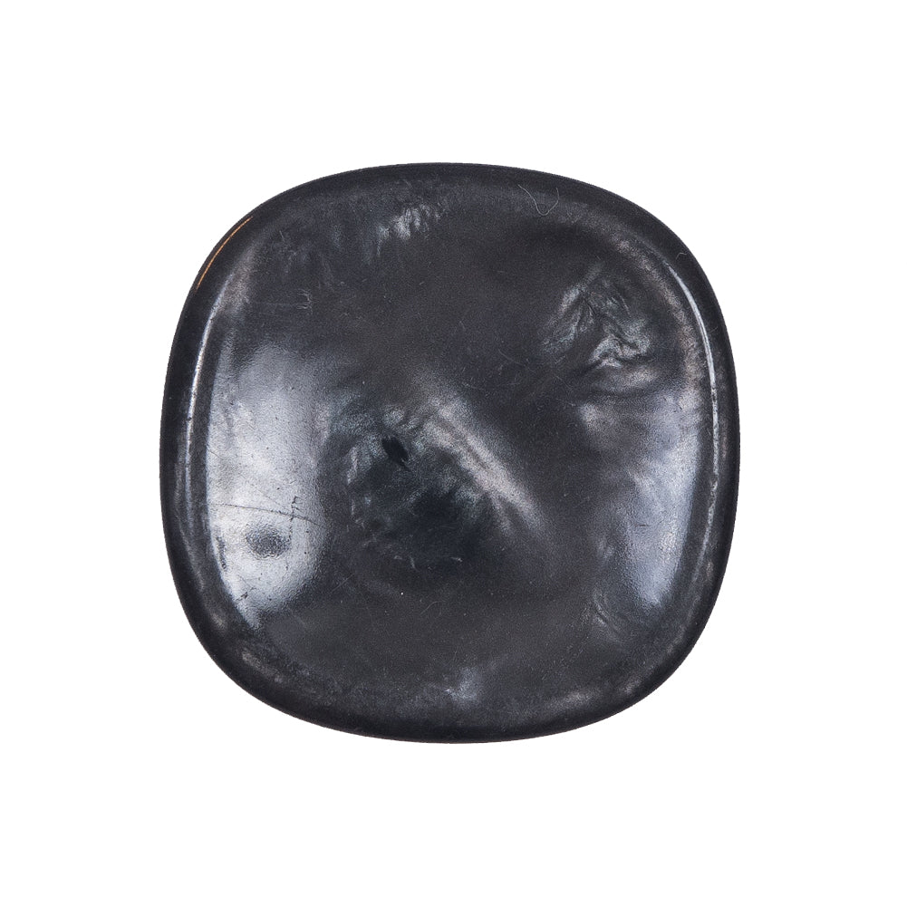 Shiny Charcoal Plastic Self Shank Button - 40L/25.5mm