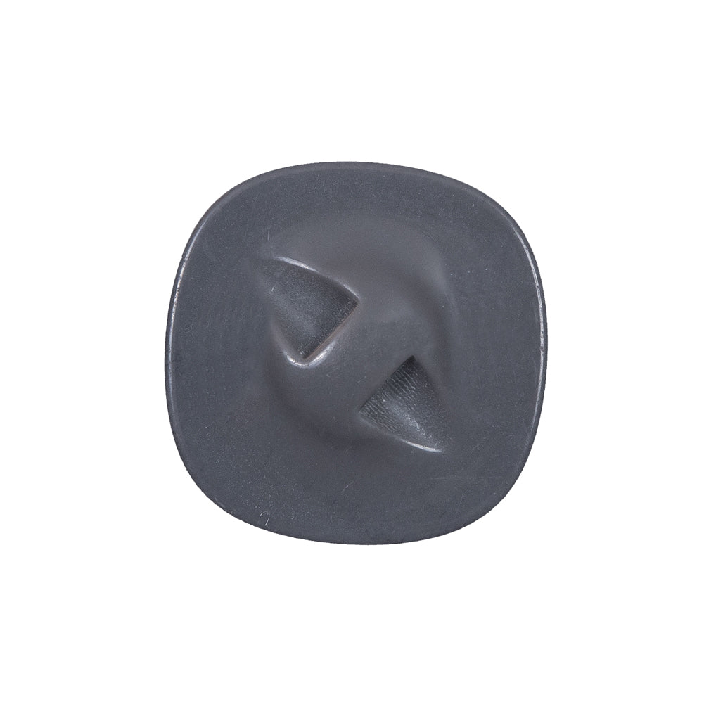 Shiny Charcoal Plastic Self Shank Button - 36L/23mm Detail