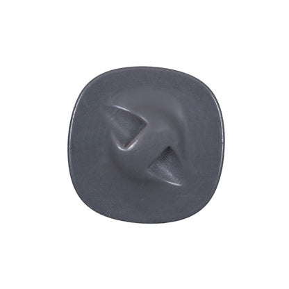 Shiny Charcoal Plastic Self Shank Button - 36L/23mm Detail