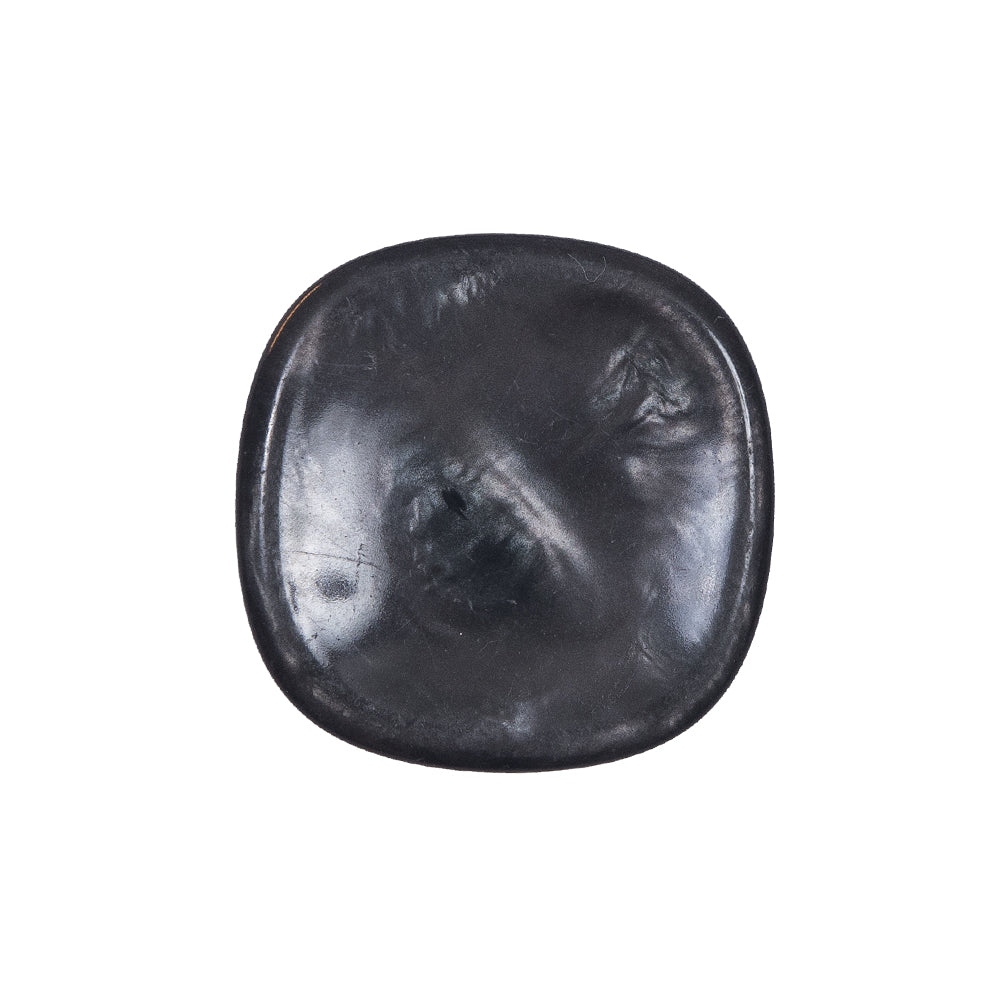 Shiny Charcoal Plastic Self Shank Button - 36L/23mm