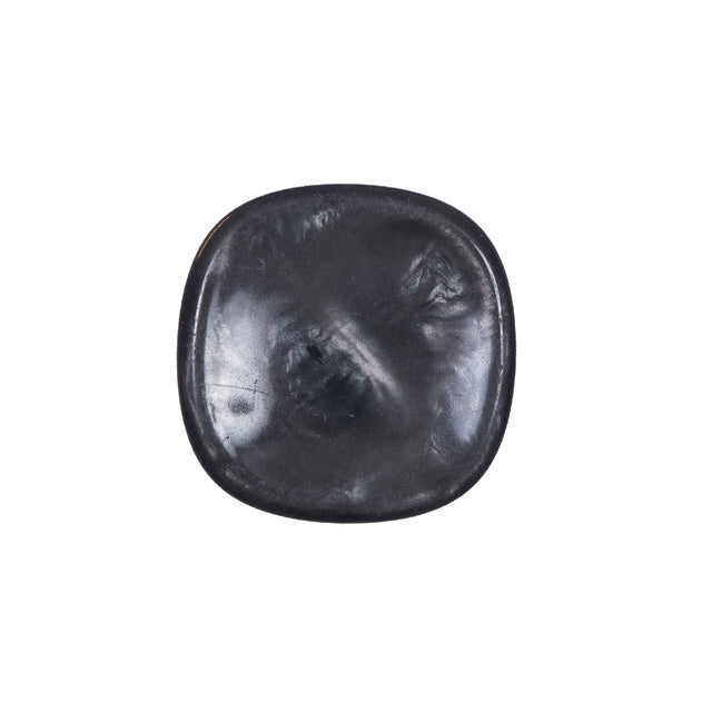 Shiny Charcoal Plastic Self Shank Button - 32L/20mm
