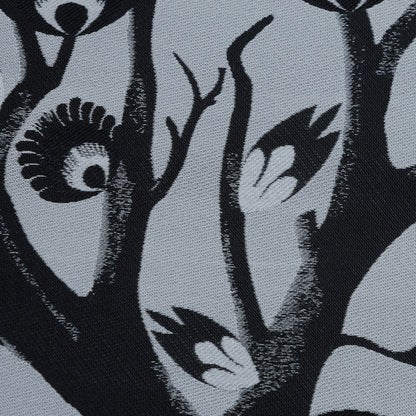 Black and Silver Landscape Jacquard Panel Detail
