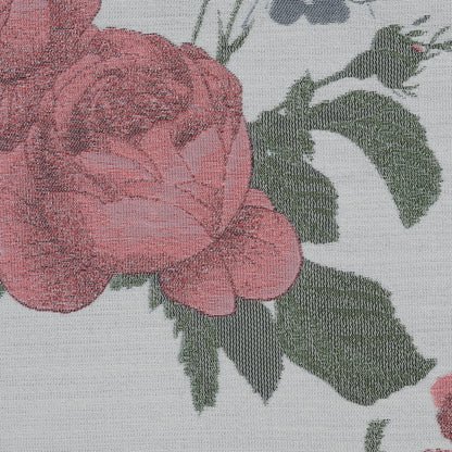 White, Pink and Green Floral Jacquard Full