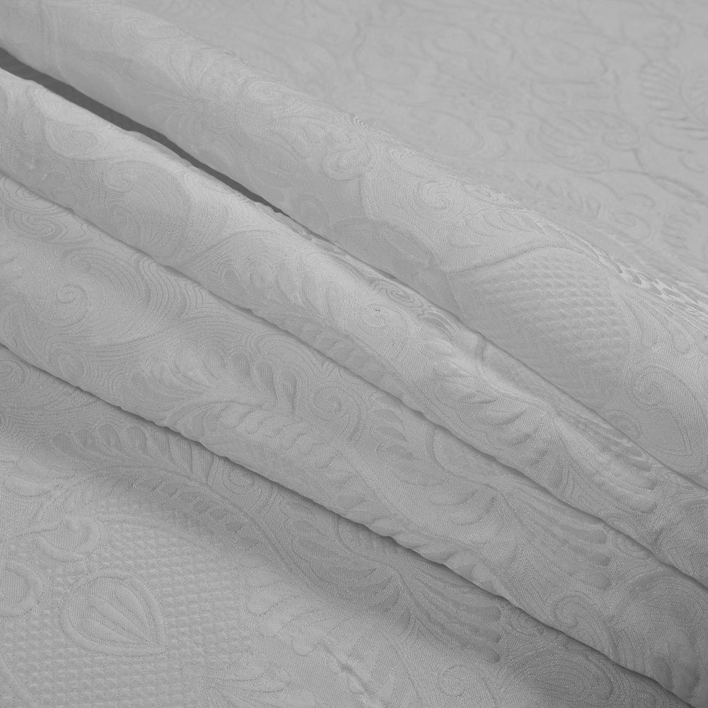 White on White Damask Jacquard Detail