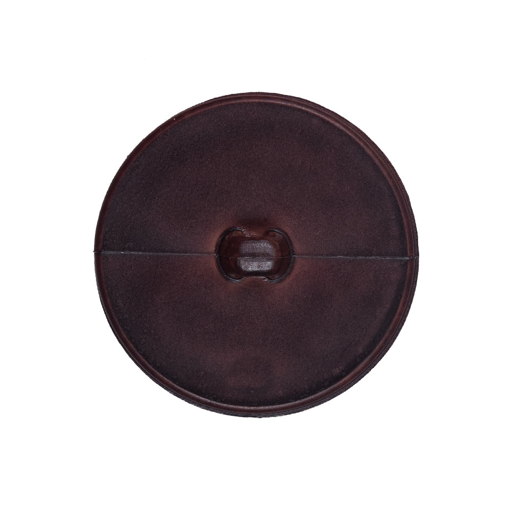 Italian Brown Anchor Plastic Shank Back Button - 40L/25.5mm Detail