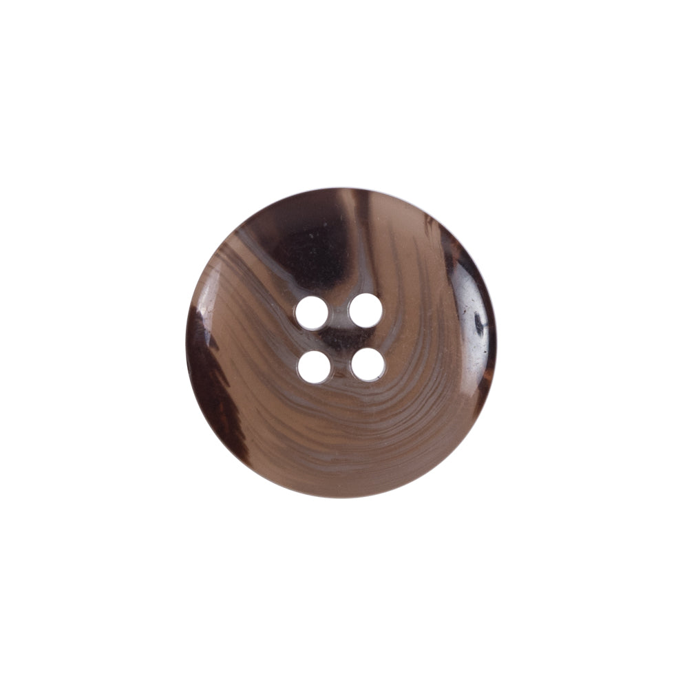 Brown Plastic 4-Hole Button - 32L/20mm Detail