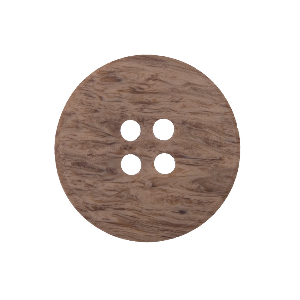 Light Brown Plastic 4-Hole Button - 40L/25.5mm Detail