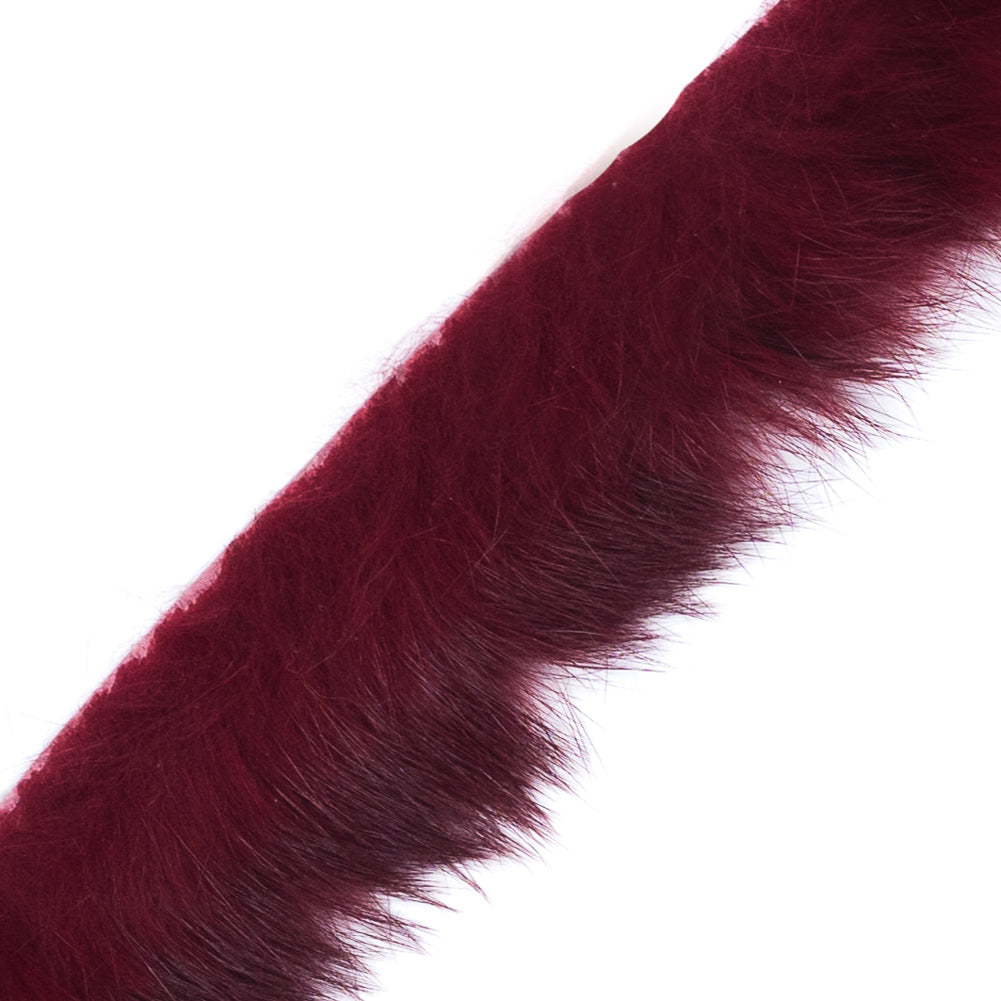 Red Rabbit Fur Trimming - 1" Detail
