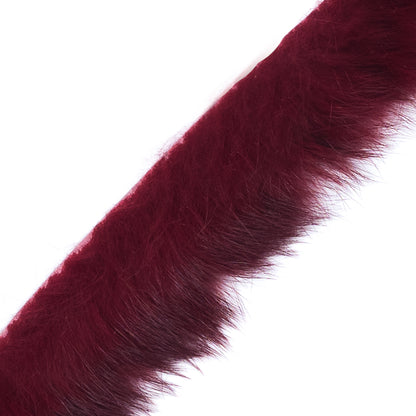 Red Rabbit Fur Trimming - 1" Detail