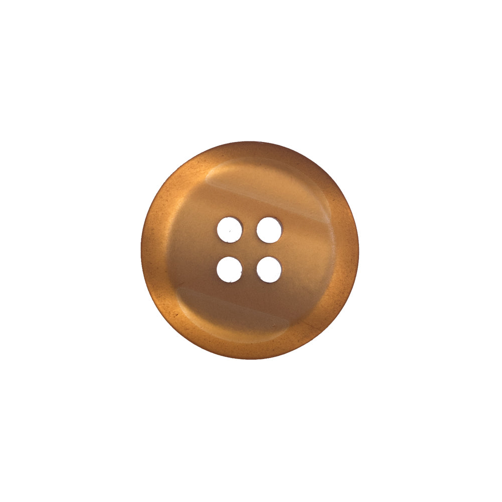 Yellow Copper Plastic 4-Hole Button - 30L/19mm Detail