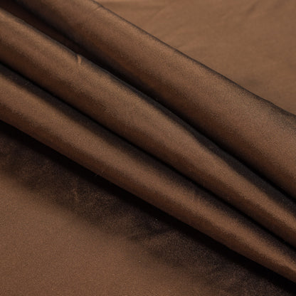 Brown Blended Silk Twill Folded