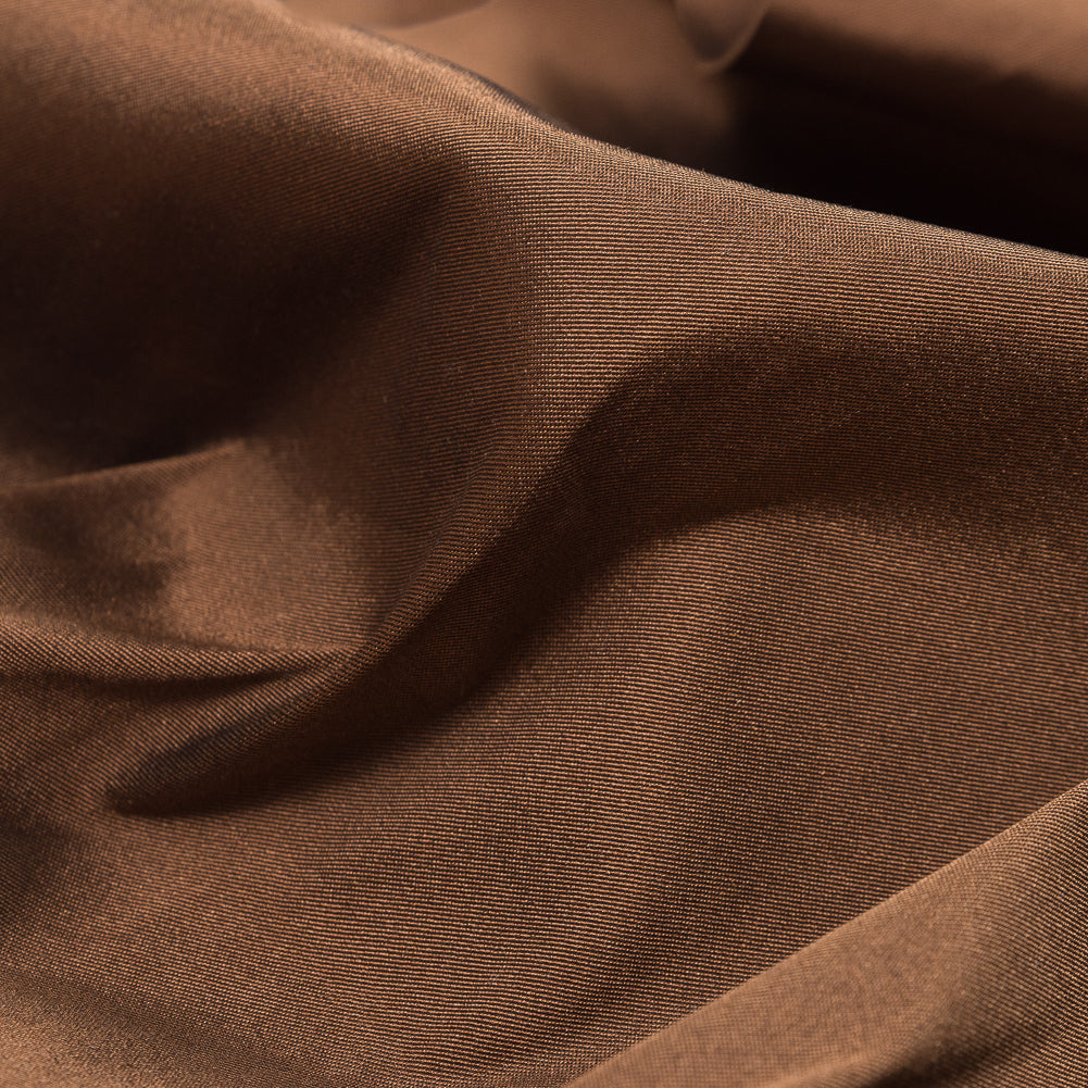 Brown Blended Silk Twill Detail