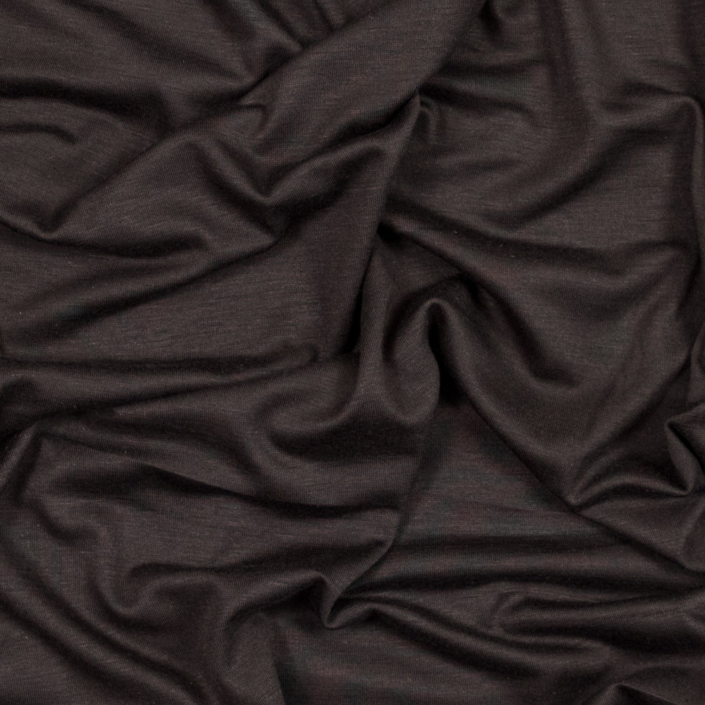 Dark Brown Stretch Rayon Jersey