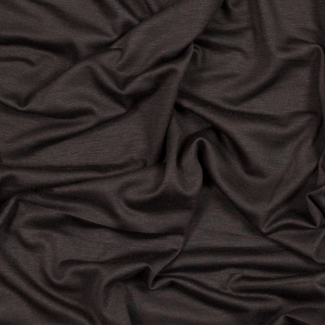 Dark Brown Stretch Rayon Jersey