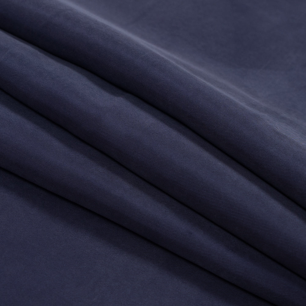 Washed Copper and Rayon Twill - Navy - Darcy Collection - Folded