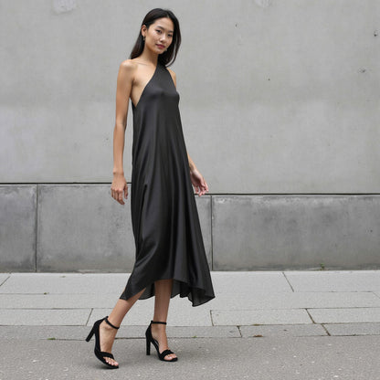 Washed Copper and Rayon Twill - Black - Darcy Collection