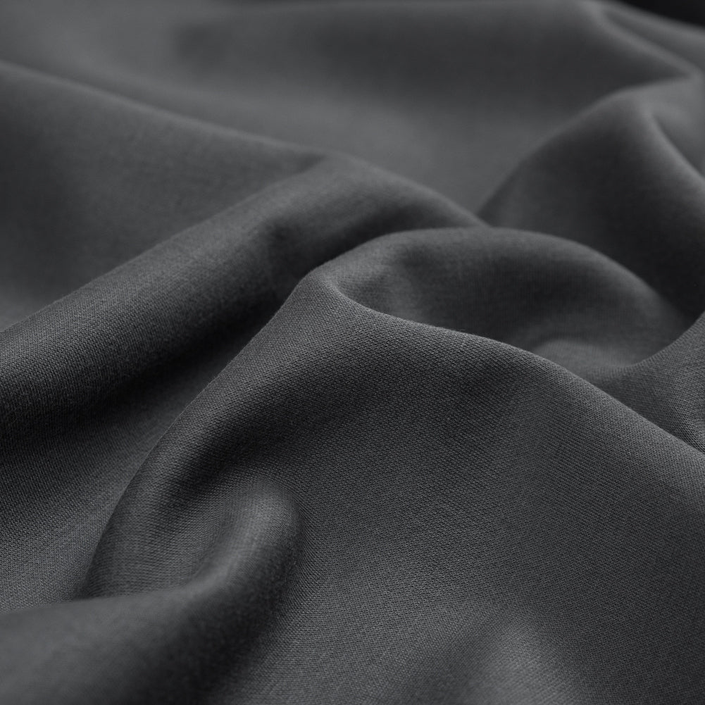 Gray Cotton and Polyester Double Knit Detail