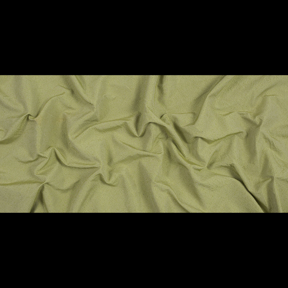Chartreuse Checkered Polyester Wool Woven Full