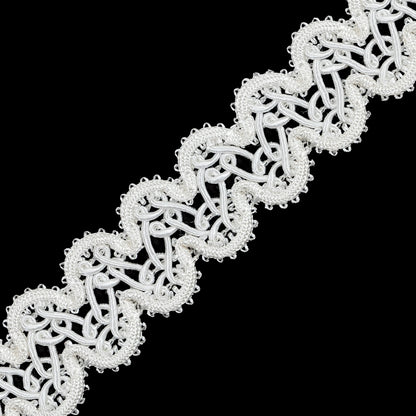 Ivory Braided Cord - 1" Detail