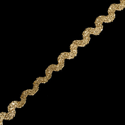 Gold Metallic Ric Rac Trim - 0.375" Detail