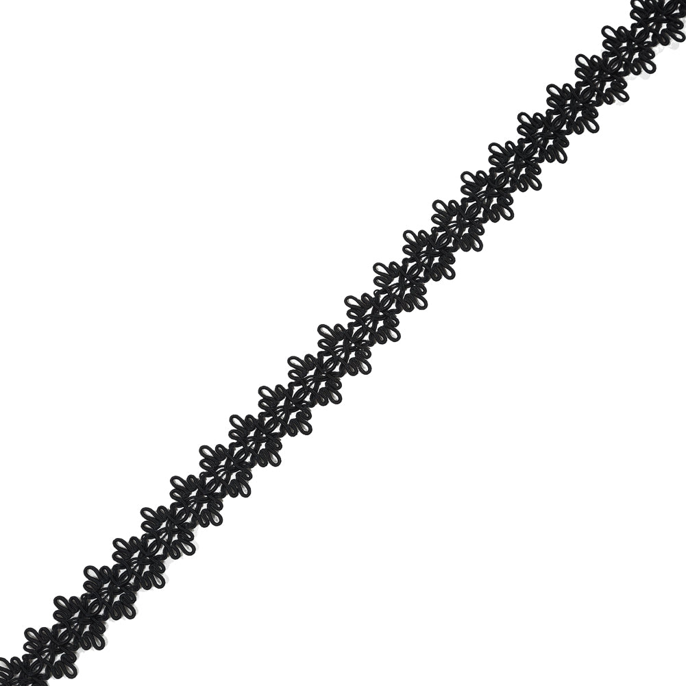 Black Loose Braided Cord - 1"