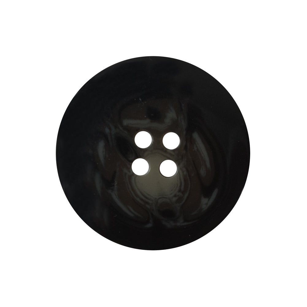 Black Plastic 4-Hole Button - 40L/25.5mm Detail