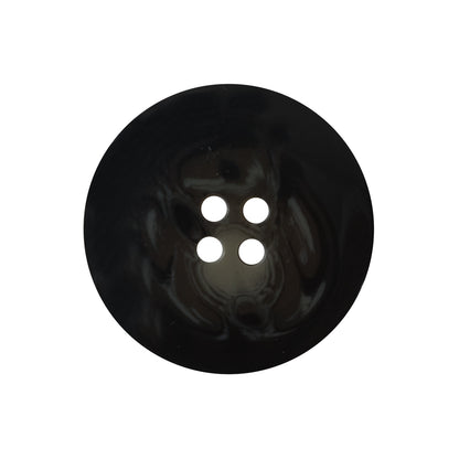Black Plastic 4-Hole Button - 40L/25.5mm Detail