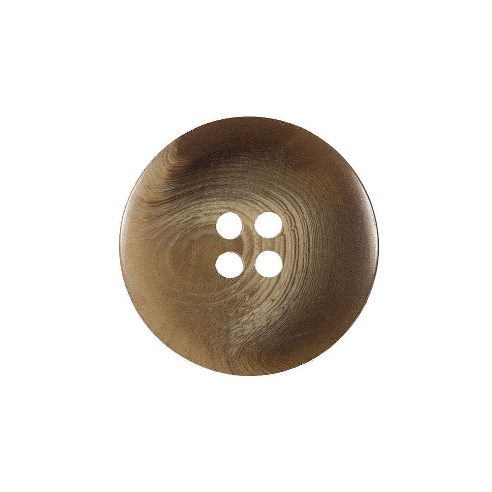 Dark Beige Swirled Plastic Button - 36L/23mm Detail