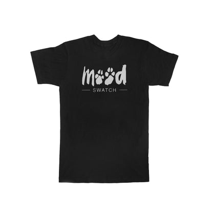 Black "MOOD" Paw-Print T-Shirt