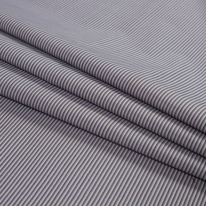Lavender Fog Shadow Striped Cotton Shirting Folded