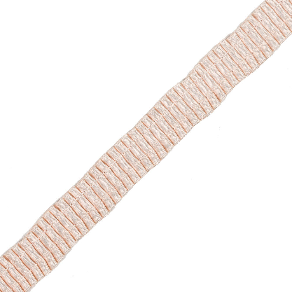 Italian Blush Plisse Trim - 0.625" Detail