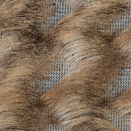 Beige and White Chevron Fringe Fabric Detail