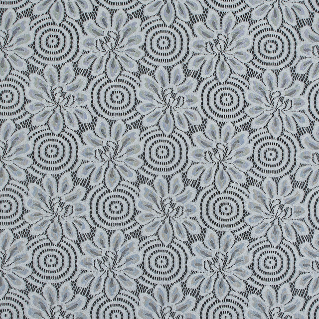 Stretch Crochet Lace - White Floral