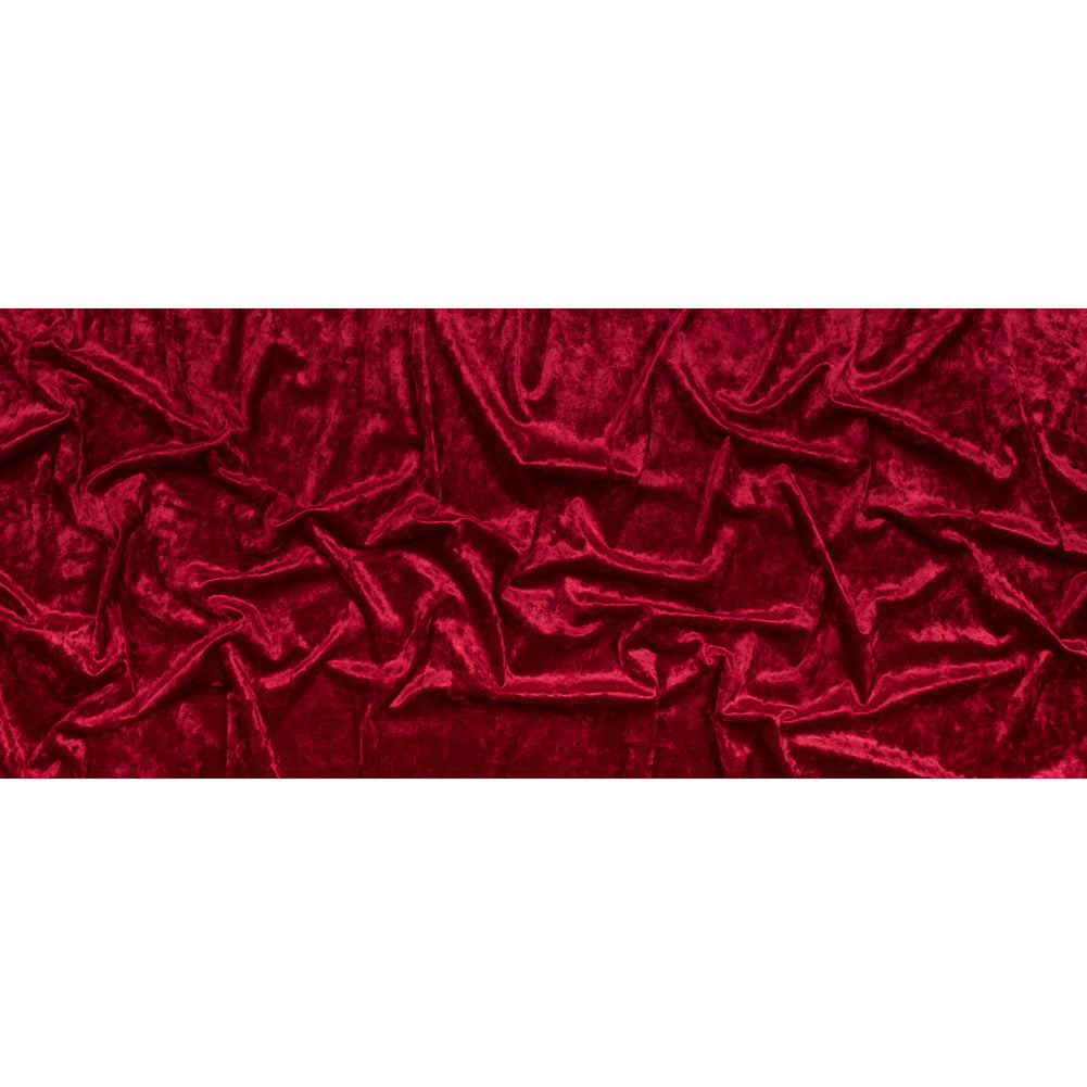 Stretch Crushed Velour - Red Folded