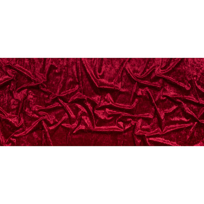 Stretch Crushed Velour - Red Folded