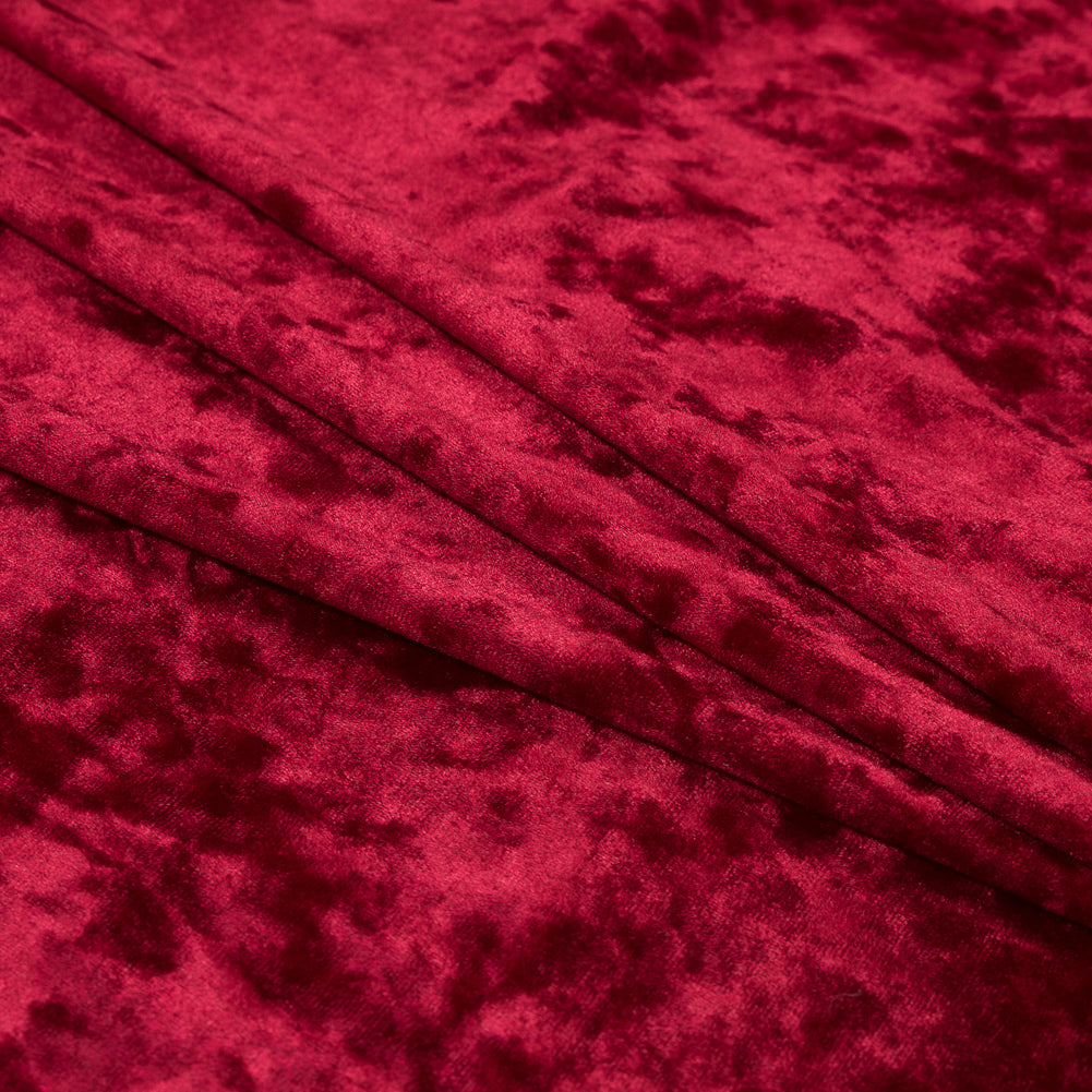 Stretch Crushed Velour - Red Detail