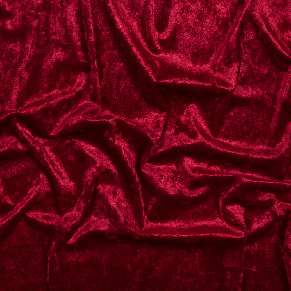 Stretch Crushed Velour - Red