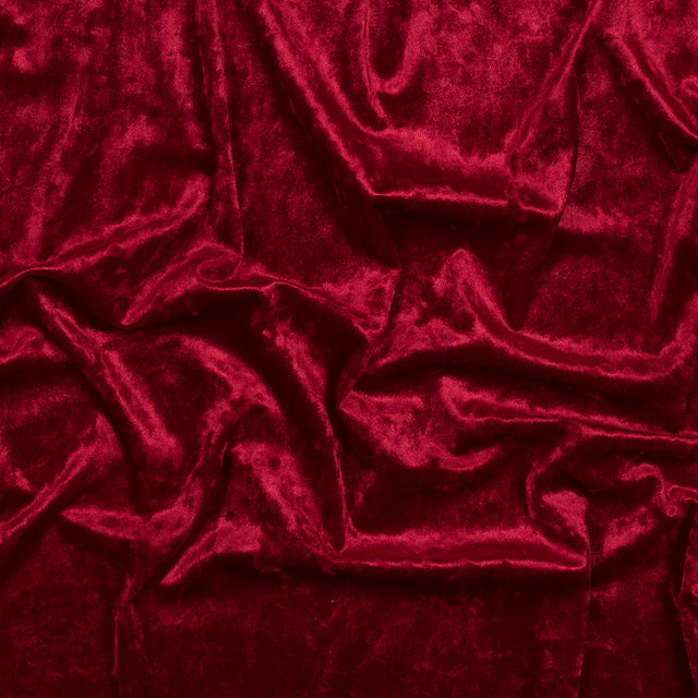 Stretch Crushed Velour - Red