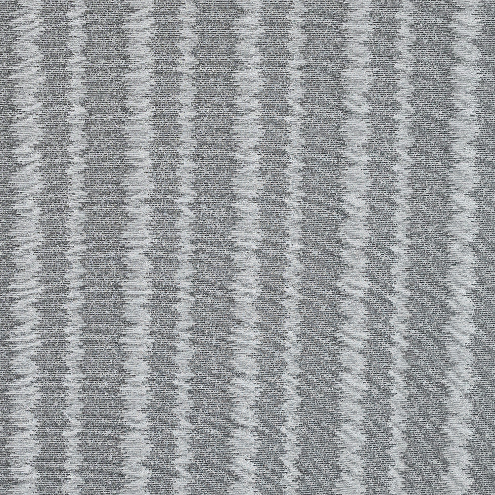 Charcoal and Metallic Silver Striped Stretch Knit