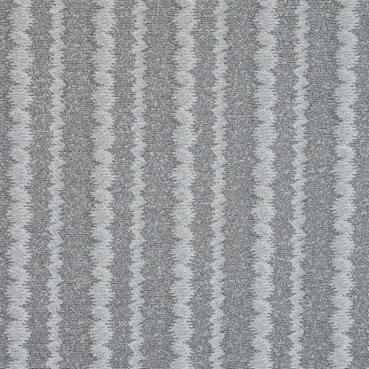 Charcoal and Metallic Silver Striped Stretch Knit